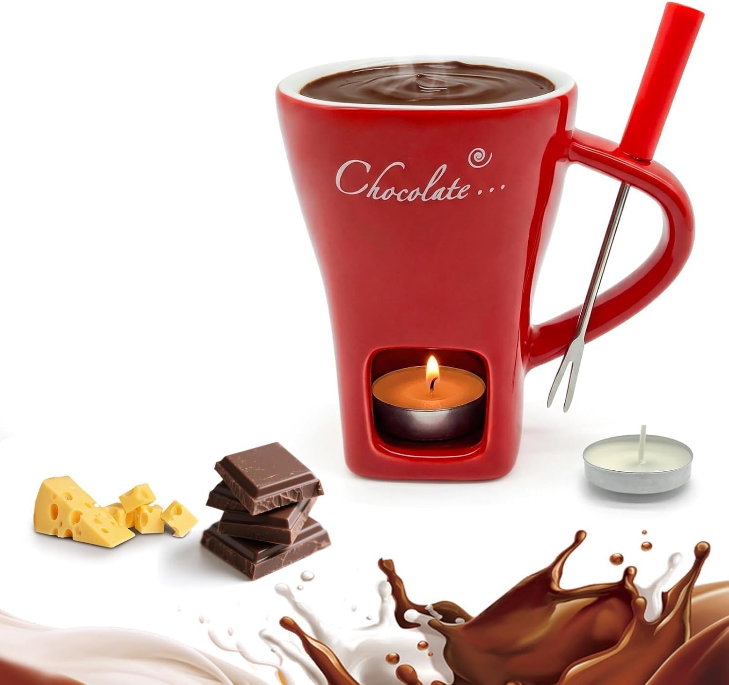 Fondue Pot Ceramic - Tazza in Ceramica per Fonduta al