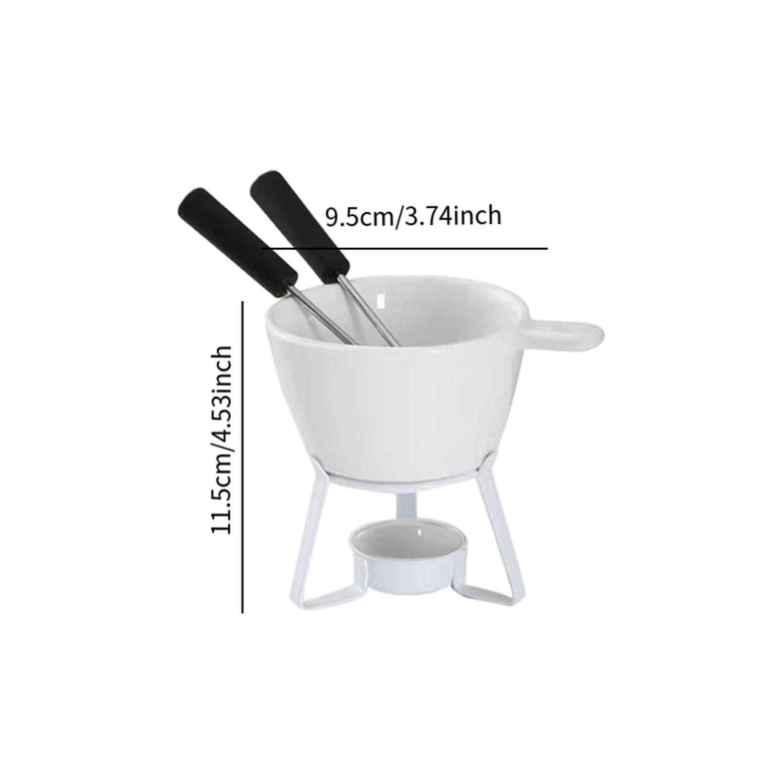 Fondue Pot Ceramic - Pentola per Fonduta di Cioccolato, Tazza