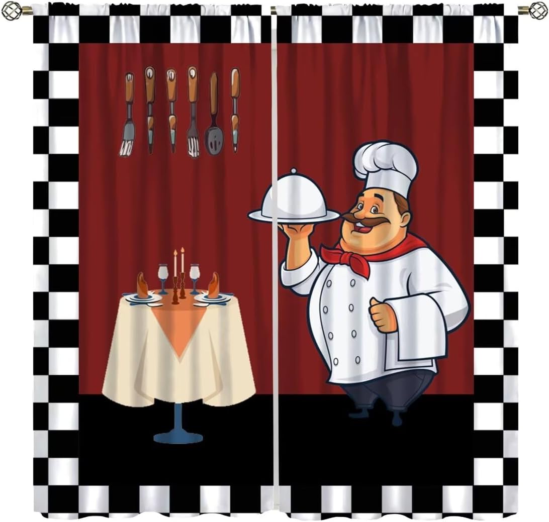 Home Cooking In French - Tende da cucina Fat Chef, tende