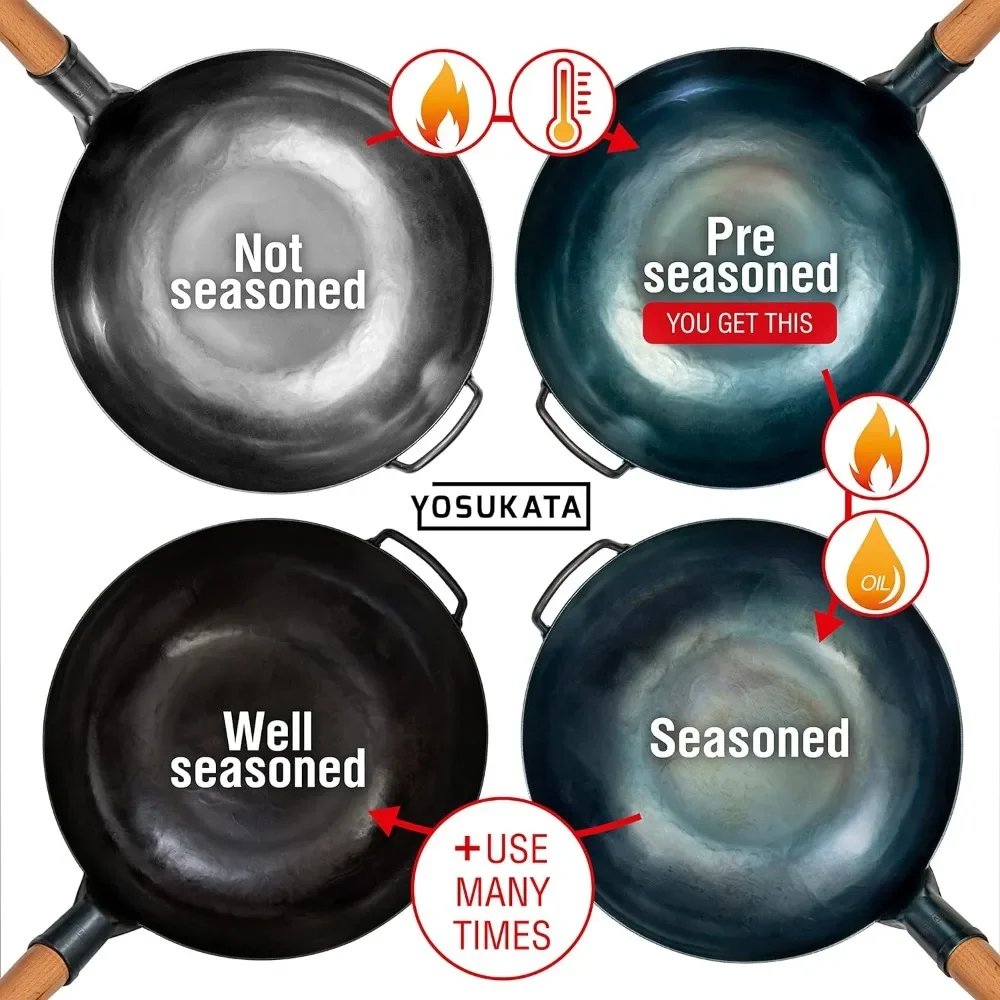 Wok Carbon Steel - Una padella Wok a fondo piatto