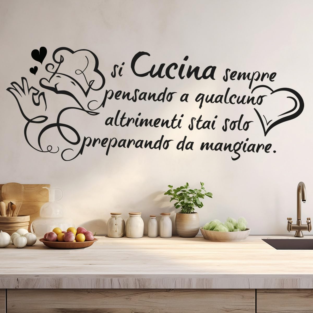Adesivo Murale con Citazione s - Home Cooking In French recensione e prezzo