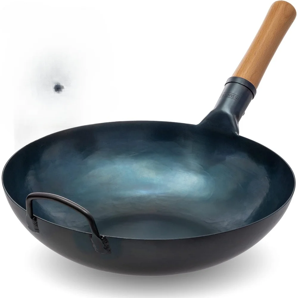 Una padella Wok a fondo piatto - Wok Carbon Steel recensione e prezzo